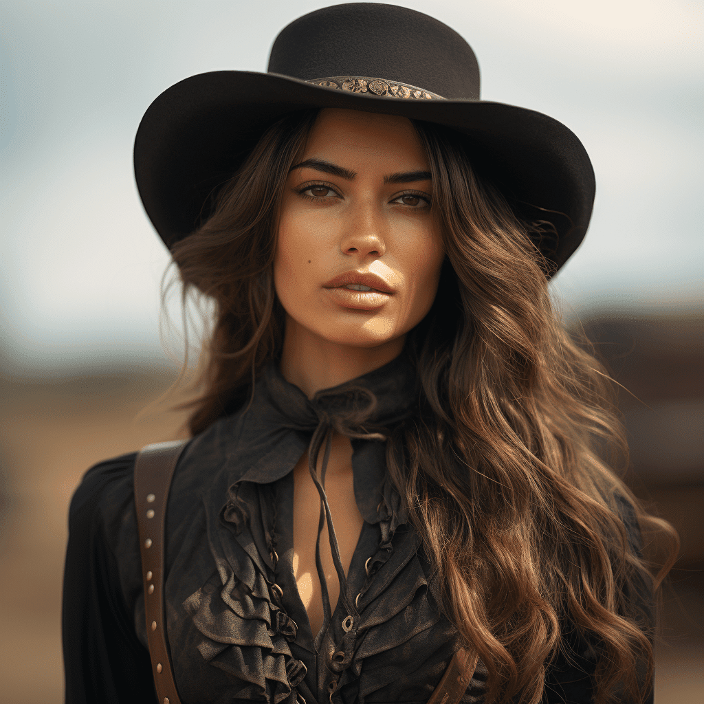 Best Female Model Dressed Like a Cowboys