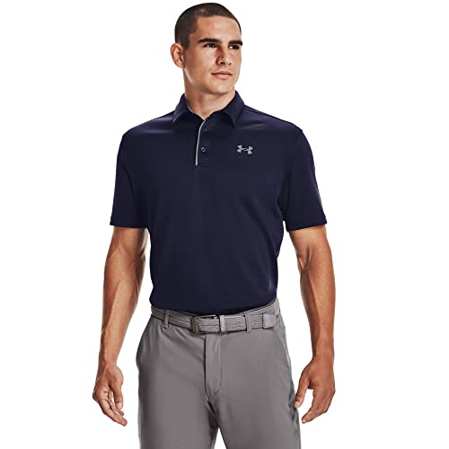 Under Armour Men's Tech Golf Polo , Midnight Navy ()Graphite , Large
