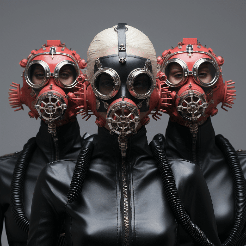 What Is Female Supermodels with Gas Masks