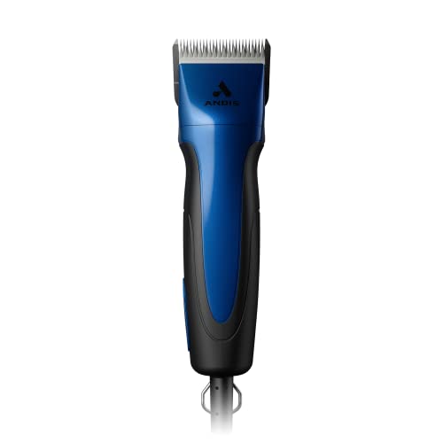 Andis Excel Professional Speed Detachable Blade Clipper Kit   AnimalDog Grooming, Rotary Motor, Soft Grip Anti Slip Housing, Inch Cord, for All Coats & Breeds, SMC, Blue