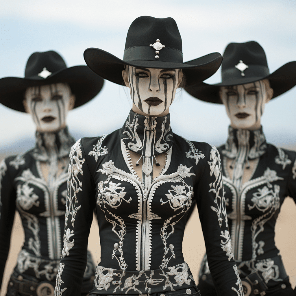 High End Female Fasion Models in Cow Bikini