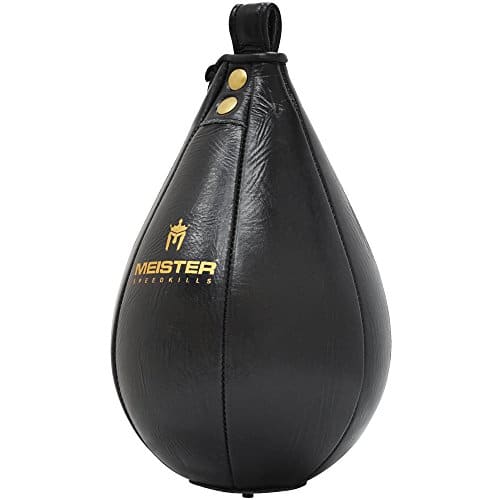 Meister SpeedKills Leather Speed Bag with Lightweight Latex Pocket   Black, Medium x