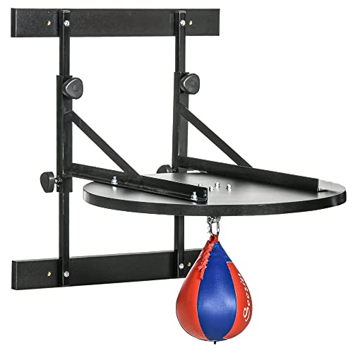 Soozier Adjustable Speed Bag Platform, Wall Mounted Speed Bags for Boxing, with Degree Swive and '' Speedbag