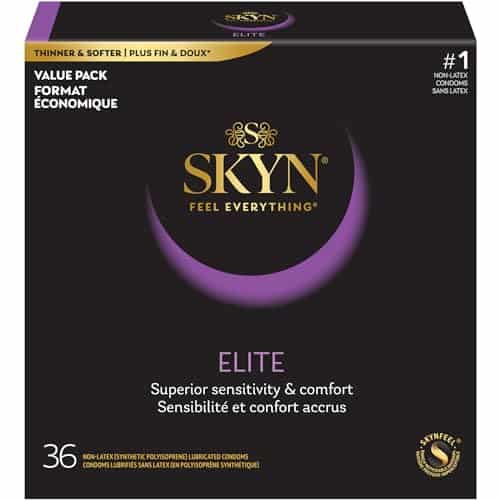 SKYN Elite Count Ultra Thin, Lubricated Latex Free Condoms