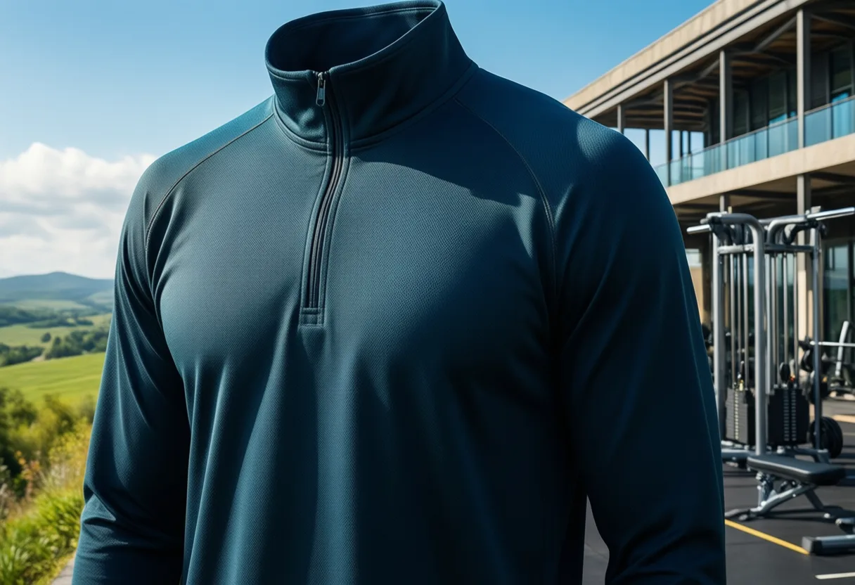 Mens Gym Quarter Zip Top